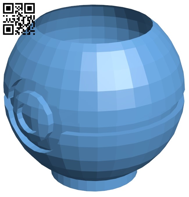 Pokeball planter – pokemon B009310 file obj free download 3D Model for CNC and 3d printer