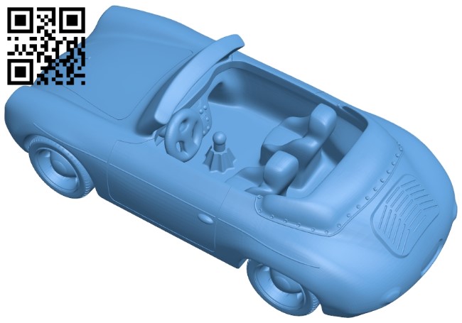 Porsche 1964 - car B009294 file obj free download 3D Model for CNC and 3d printer