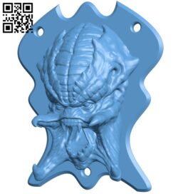 Pred trophy – face B009319 file obj free download 3D Model for CNC and 3d printer