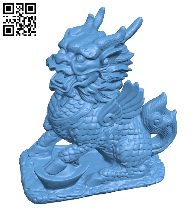 Qilin B009274 file obj free download 3D Model for CNC and 3d printer