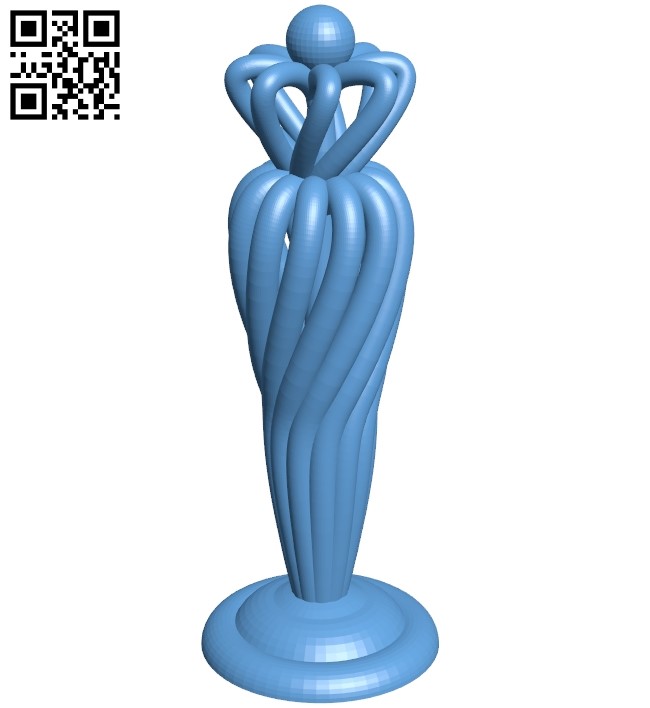 Queen - chess B009246 file obj free download 3D Model for CNC and 3d printer