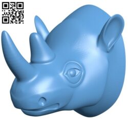 Rhino head B009269 file obj free download 3D Model for CNC and 3d printer