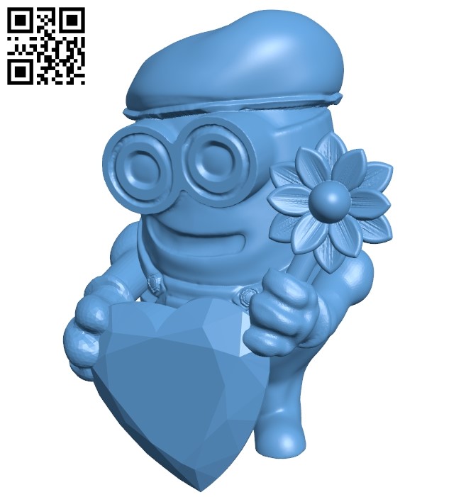 Romantic minion B009276 file obj free download 3D Model for CNC and 3d printer