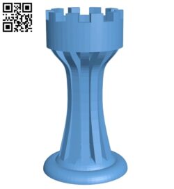 Rook – chess B009247 file obj free download 3D Model for CNC and 3d printer