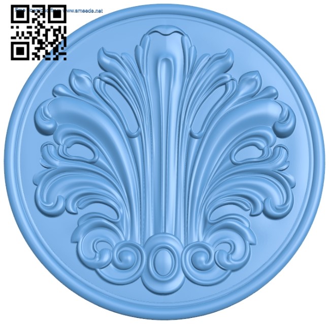 Round plate pattern A006246 download free stl files 3d model for CNC wood carving