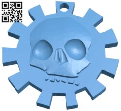 Skull keychain B009282 file obj free download 3D Model for CNC and 3d printer