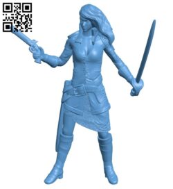 Soldier female B009338 file obj free download 3D Model for CNC and 3d printer