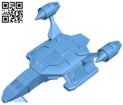 Spaceboat ship B009221 file obj free download 3D Model for CNC and 3d printer