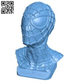 Spider Man Bust – superhero B009349 file obj free download 3D Model for CNC and 3d printer