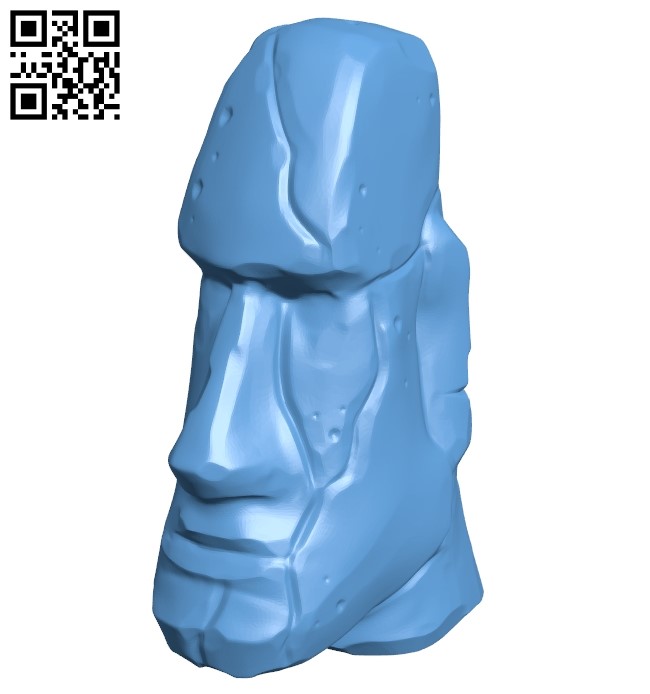 Stone head B009375 file obj free download 3D Model for CNC and 3d printer