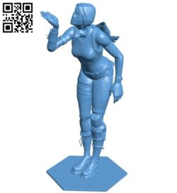 Women fortnite scarlet B009335 file obj free download 3D Model for CNC and 3d printer