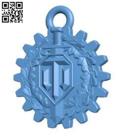 WotKey pendant B009348 file obj free download 3D Model for CNC and 3d printer