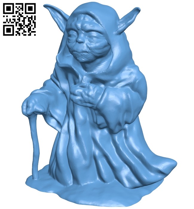 Yoda walking B009298 file obj free download 3D Model for CNC and 3d printer
