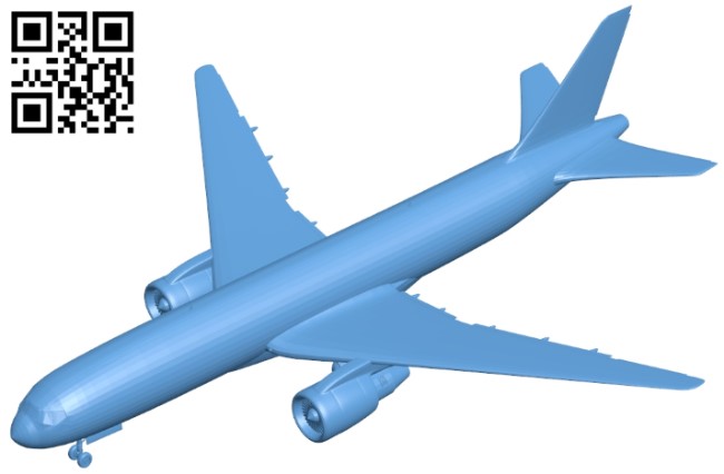 BOEING 777-200 - planes B009401 file obj free download 3D Model for CNC and 3d printer