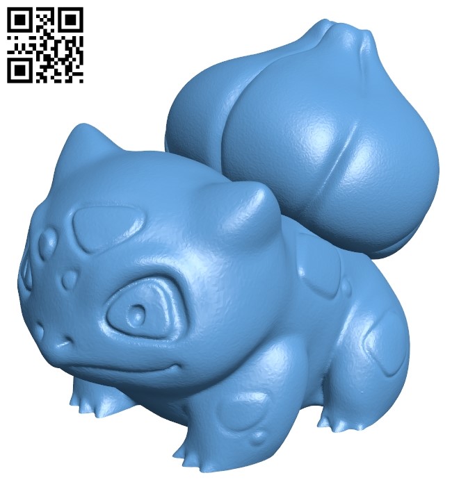 Bulbasaur - pokemon B009412 file obj free download 3D Model for CNC and 3d printer