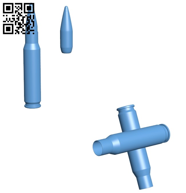 Bullet - gun B009420 file obj free download 3D Model for CNC and 3d printer