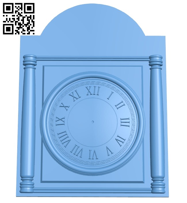 Clock face panel A006450 download free stl files 3d model for CNC wood carving