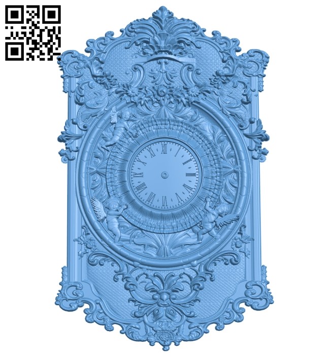 Clock face panel A006452 download free stl files 3d model for CNC wood carving