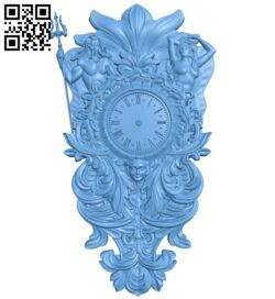 Clock face panel A006454 download free stl files 3d model for CNC wood carving