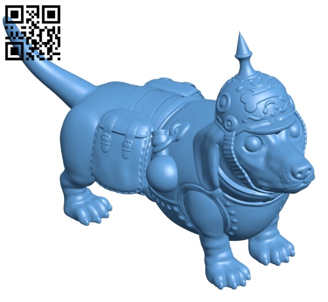 Dachshund - dog B009438 file obj free download 3D Model for CNC and 3d printer