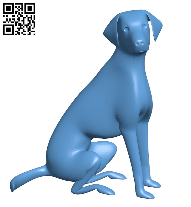 Dog sitting B009507 file stl free download 3D Model for CNC and 3d printer