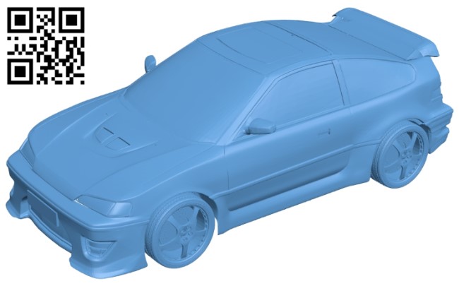 Honda crx 1980 - car B009528 file stl free download 3D Model for CNC and 3d printer