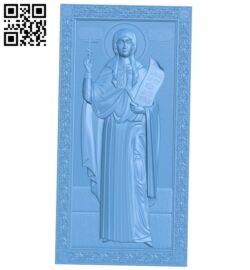 Icon of Photini the Samaritan A006356 download free stl files 3d model for CNC wood carving