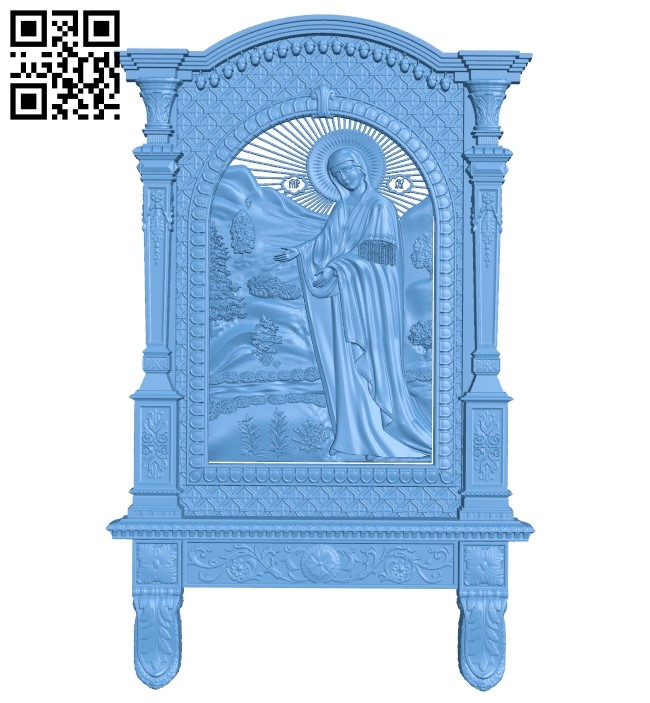 Icon of the mother of God A006354 download free stl files 3d model for CNC wood carving