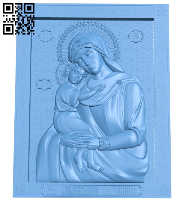Icon of the mother of God A006355 download free stl files 3d model for CNC wood carving