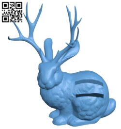 Jackalope sd holder B009411 file obj free download 3D Model for CNC and 3d printer