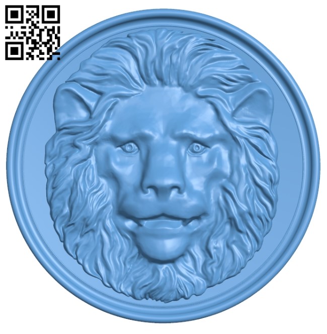 Lion head pattern A006333 download free stl files 3d model for CNC wood carving