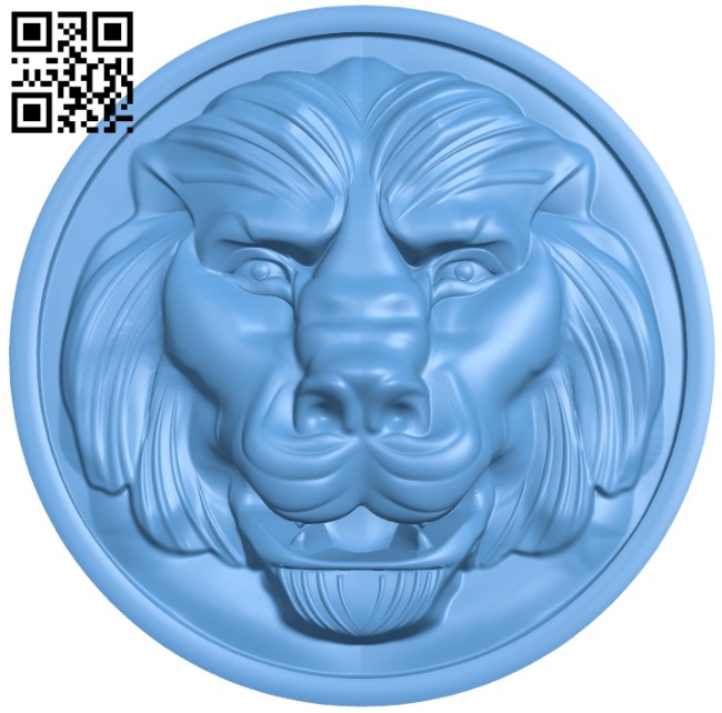 Lion head pattern A006334 download free stl files 3d model for CNC wood carving