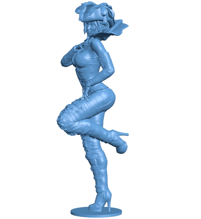Miss Figurine B009388 file obj free download 3D Model for CNC and 3d printer