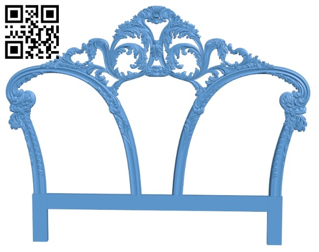 Pattern of the bed frame A006440 download free stl files 3d model for CNC wood carving