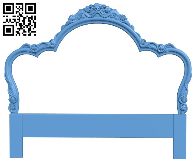 Pattern of the bed frame A006443 download free stl files 3d model for CNC wood carving