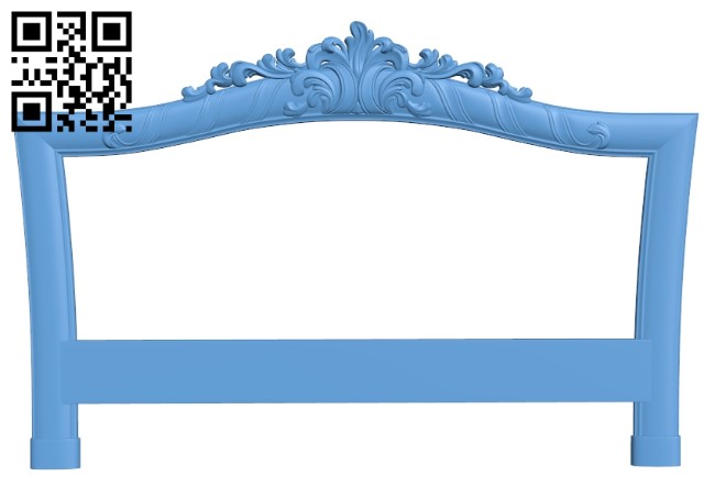 Pattern of the bed frame A006447 download free stl files 3d model for CNC wood carving