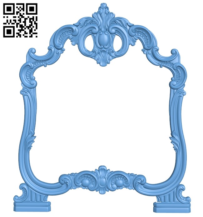 Picture frame or mirror A006434 download free stl files 3d model for CNC wood carving