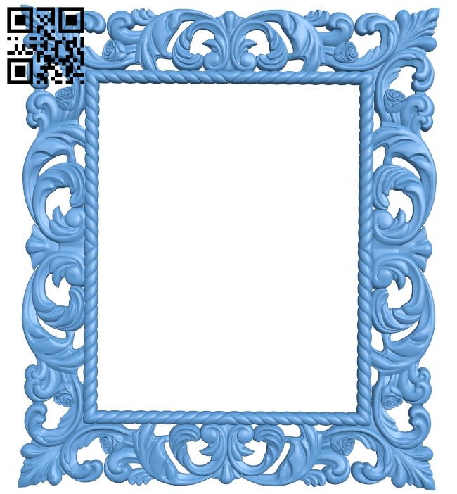 Picture frame or mirror A006437 download free stl files 3d model for CNC wood carving
