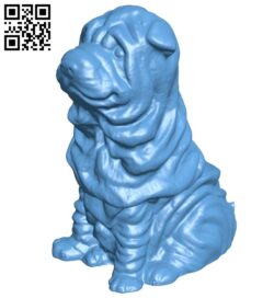 Shar Pei – dog B009417 file obj free download 3D Model for CNC and 3d printer