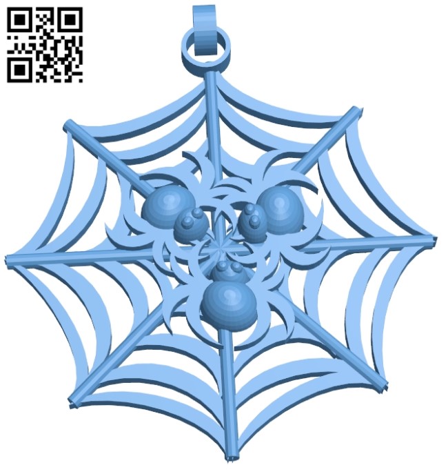 Spider pendant B009452 file obj free download 3D Model for CNC and 3d printer
