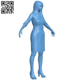 Student girl B009455 file obj free download 3D Model for CNC and 3d printer