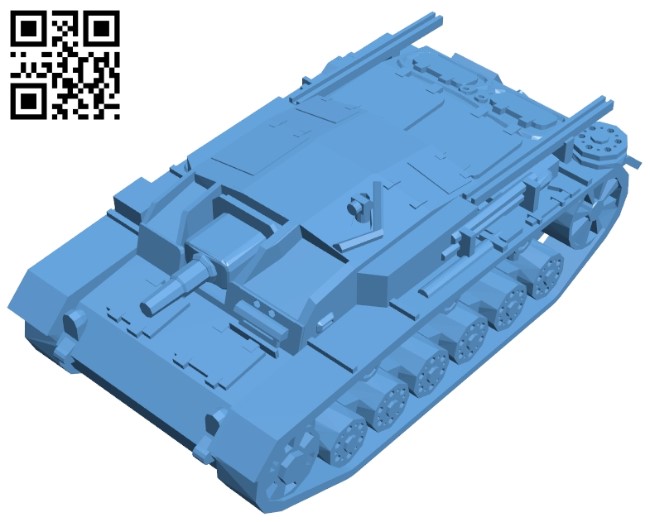 Tank stug 3 B009487 file stl free download 3D Model for CNC and 3d printer