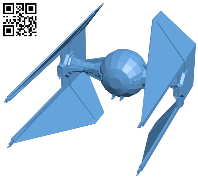 Tie interceptor - ship B009520 file stl free download 3D Model for CNC and 3d printer