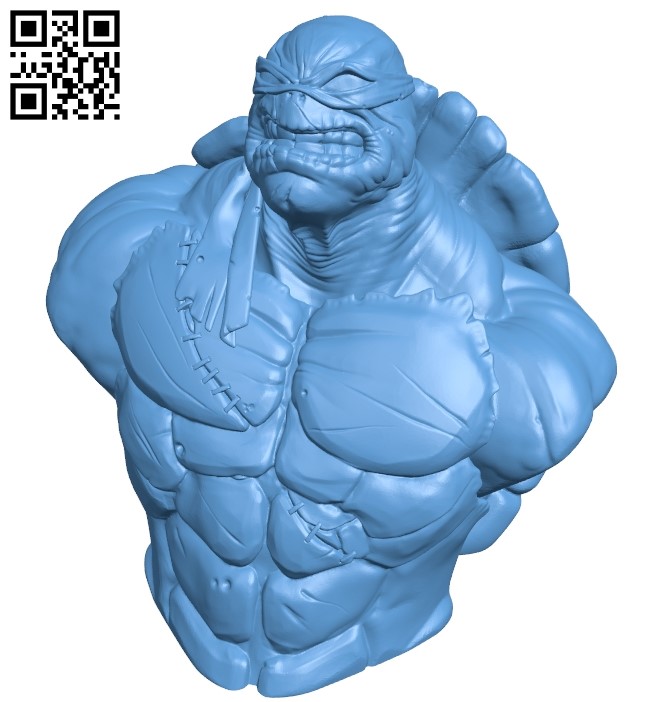 Tmnt bust - ninja B009444 file obj free download 3D Model for CNC and 3d printer