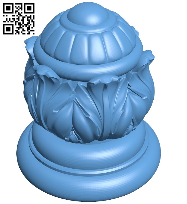 Top of the column A006381 download free stl files 3d model for CNC wood carving
