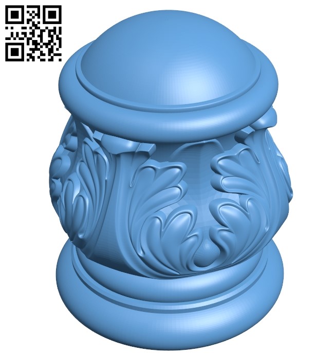Top of the column A006383 download free stl files 3d model for CNC wood carving