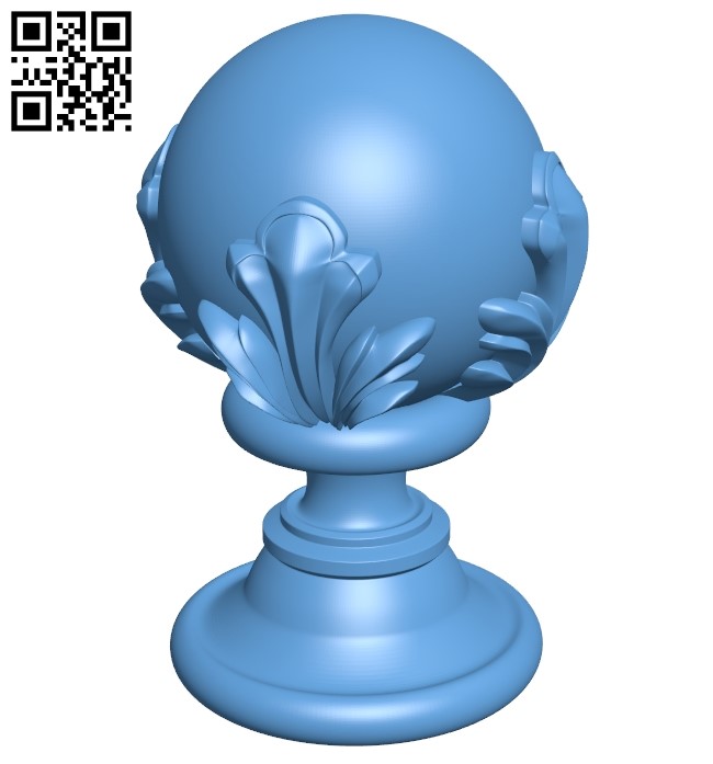 Top of the column A006389 download free stl files 3d model for CNC wood carving