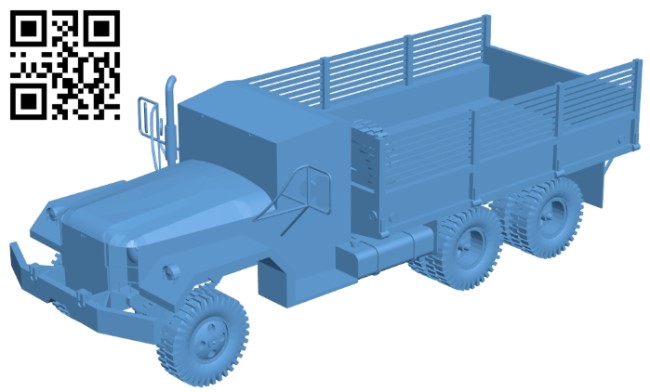 Truck camion M35 B009442 file obj free download 3D Model for CNC and 3d printer