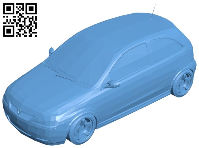 Vauxhall Corsa - car B009514 file stl free download 3D Model for CNC and 3d printer