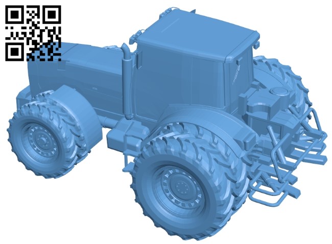 Village tractor B009409 file obj free download 3D Model for CNC and 3d printer